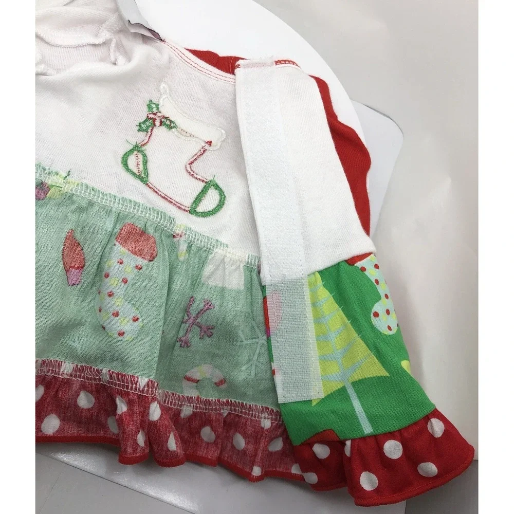 Doll‎ Size Holiday Outfit Top Pants Ruffles Fits 18